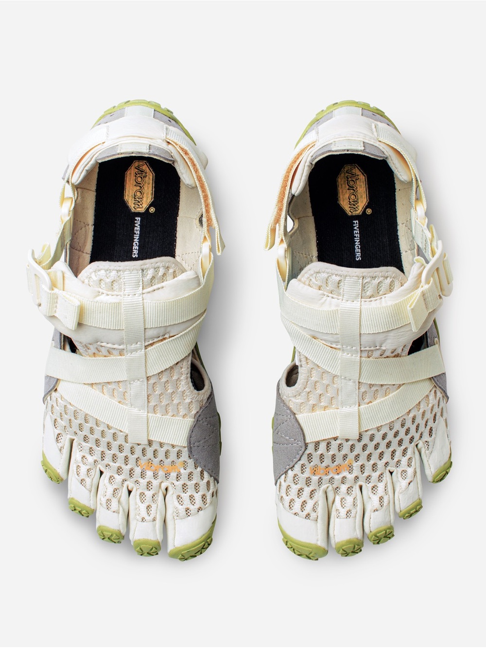 Vibram Breezandal Women’s Cream and Green FiveFingers Water Shoes
